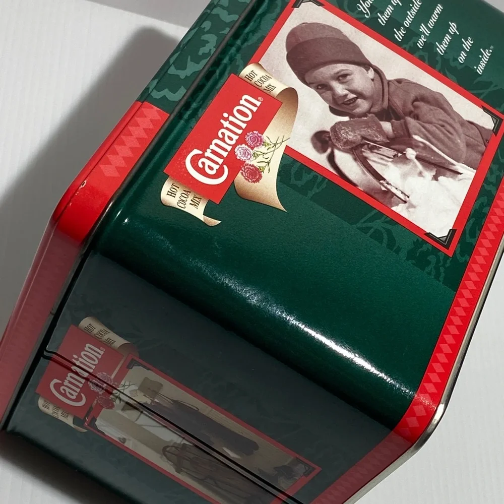 Vintage Tin Carnation Hot Cocoa Tin Vintage Decor